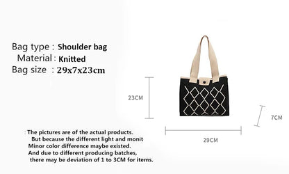 Luxury Knit Trendy Tote