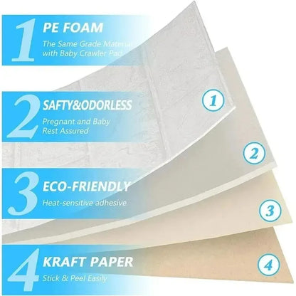 Waterproof 3D Peel & Stick Brick Wall Panels
