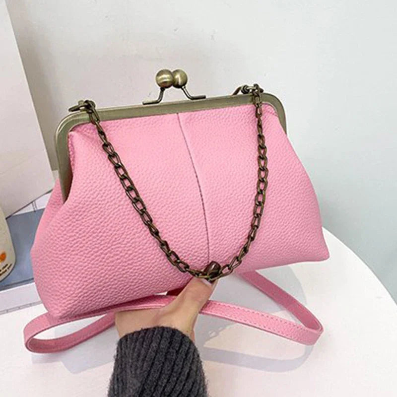Luxury Vintage Lychee Shell Bag