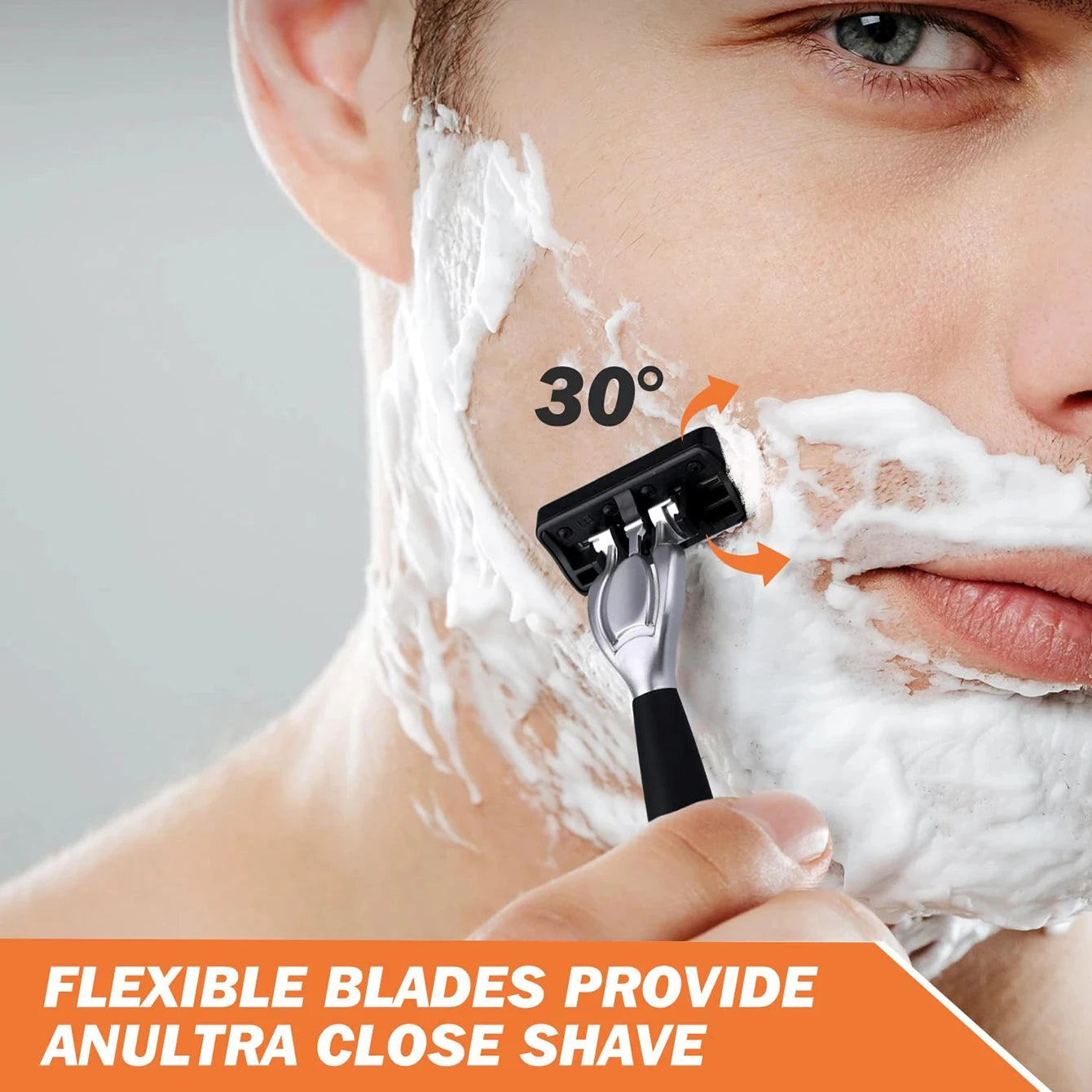 6-Layer Men's Manual Razor - Stainless Steel Shaving Set - 2