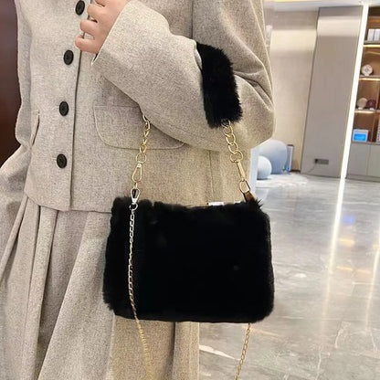 Luxury Plush Chain Crossbody