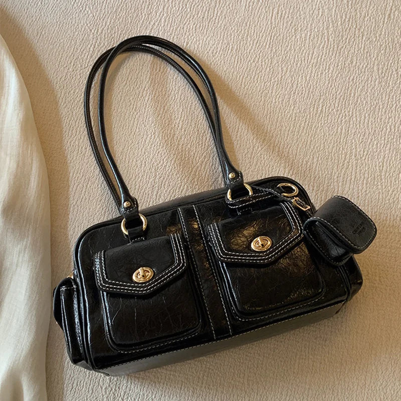 Luxury Trendy Stone Boston Bag