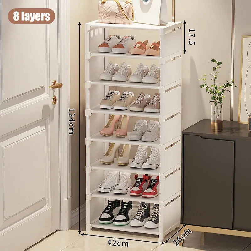 Stackable Narrow Shoe Storage Rack Organizer