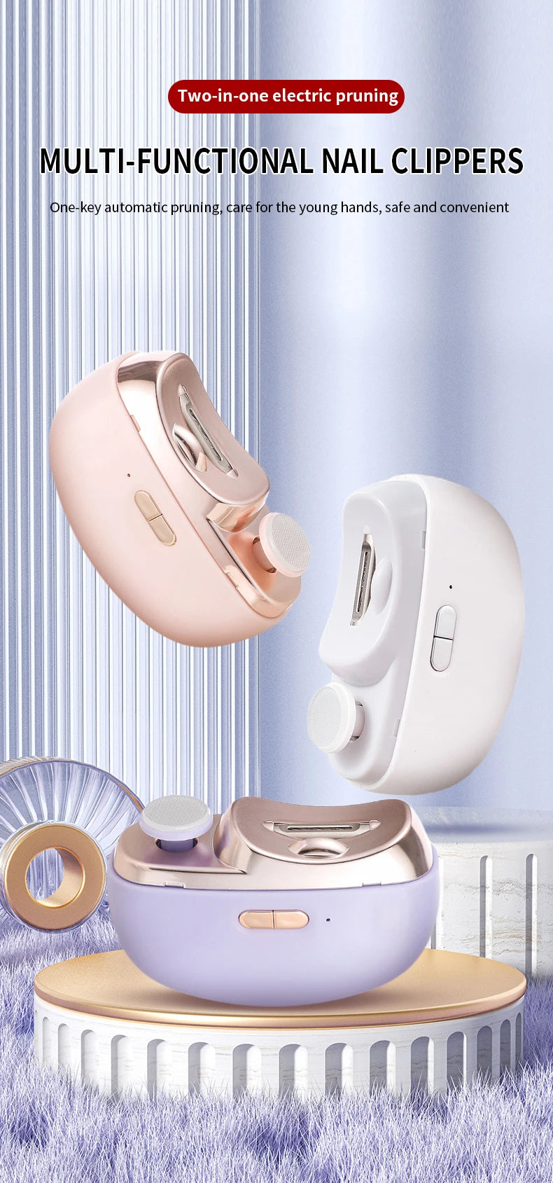 3-in-1 Electric Baby Nail Clipper & Safe Automatic Trimmer - 7