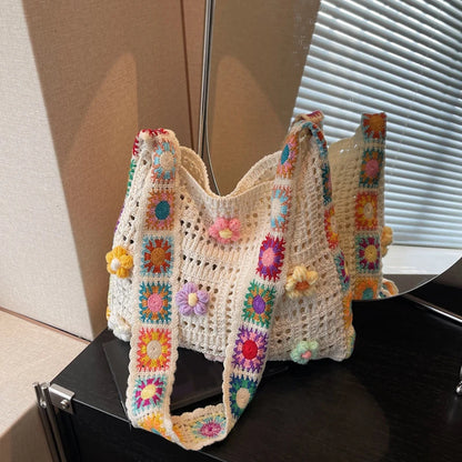 Luxury Boho Crochet Tote Bag
