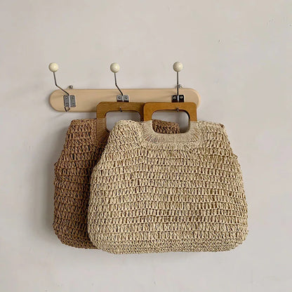 Luxury Woven Straw Beach Tote
