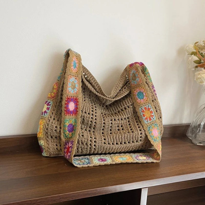 Luxury Boho Crochet Tote Bag