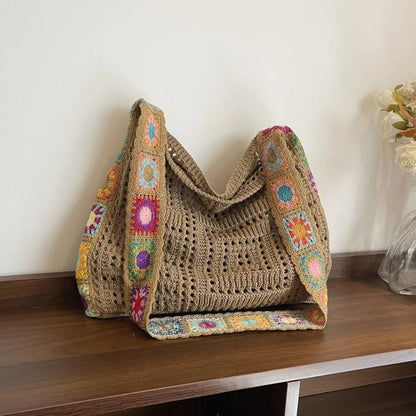 Luxury Boho Crochet Tote Bag