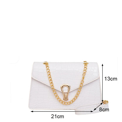 Luxury Croco Chain Shoulder Bag