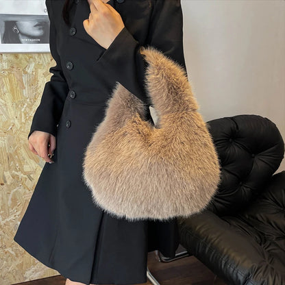 Luxury Soft Plush Bucket Bag