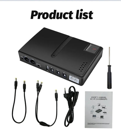 Mini Portable UPS Backup Power Supply for WiFi Routers & Security Cameras