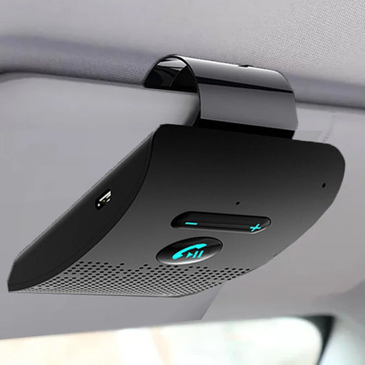 Bluetooth 5.0 Handsfree Car Kit - Wireless Sun Visor Speakerphone with Noise Cancelling