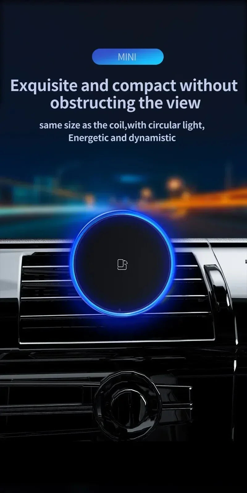 Magnetic Car Wireless Charger 15W Fast Mount for iPhone 12-16 Series