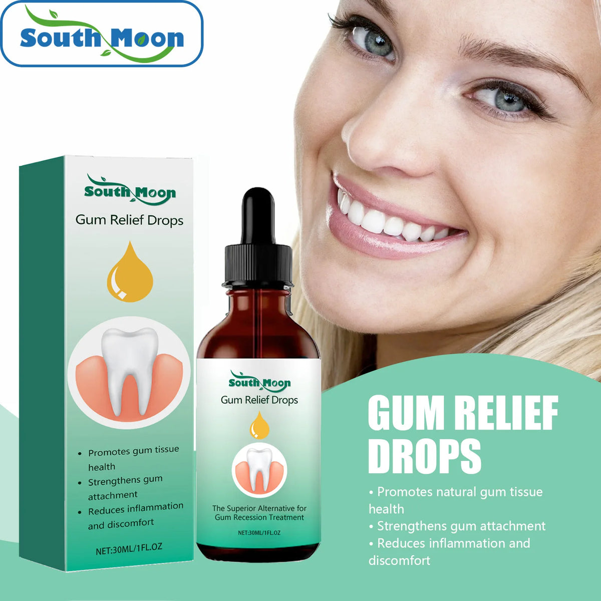 Herbal Toothache and Gum Relief Drops - Oral Care Solution for Pain and Sensitivity