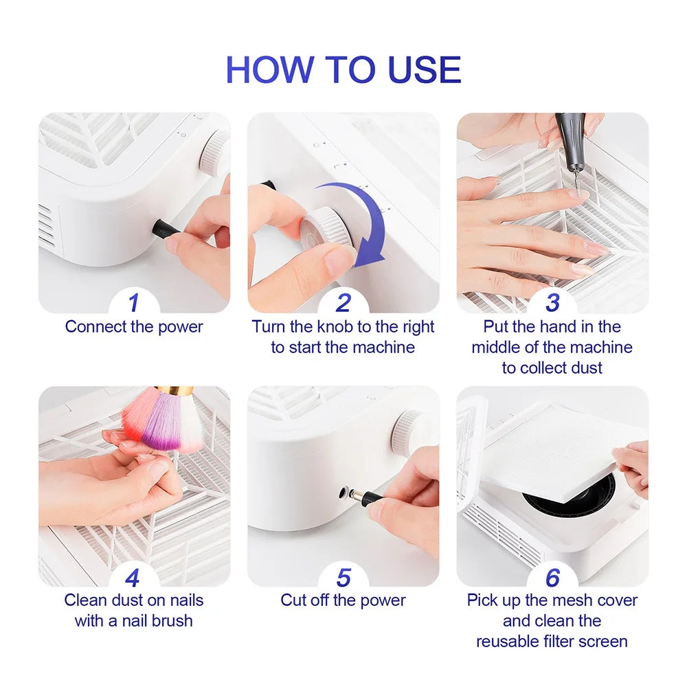 Brushless Nail Dust Collector & Extractor