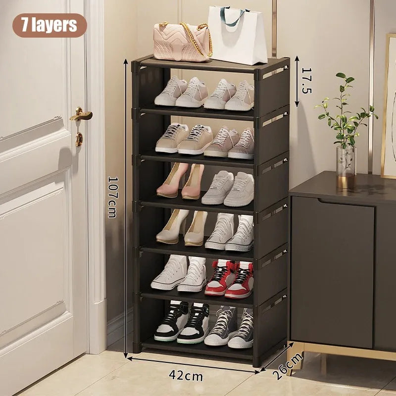 Stackable Narrow Shoe Storage Rack Organizer
