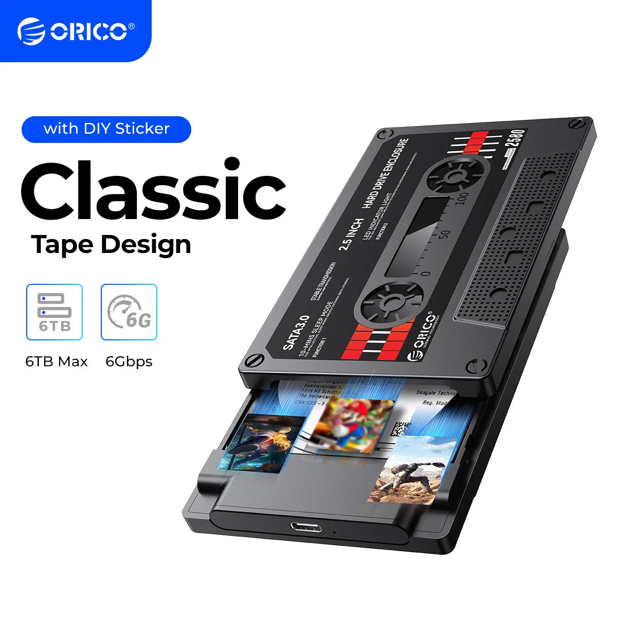 ORICO 2.5" SATA to USB 3.0 External Hard Drive Enclosure Case