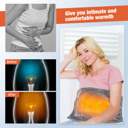 USB Graphene Smart Thermostat Hand Warmer - Portable Heated Warming Bag for Office