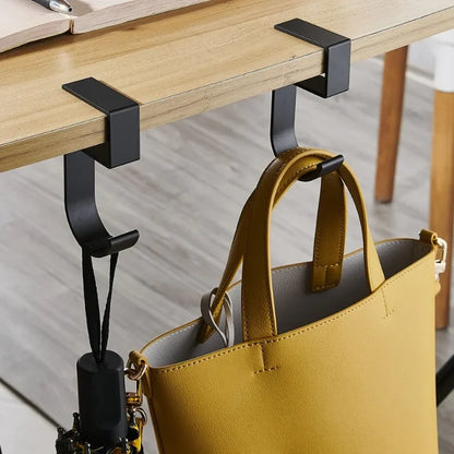 Universal Aluminum Desk Hook: Headphone Stand & Portable Bag Hanger