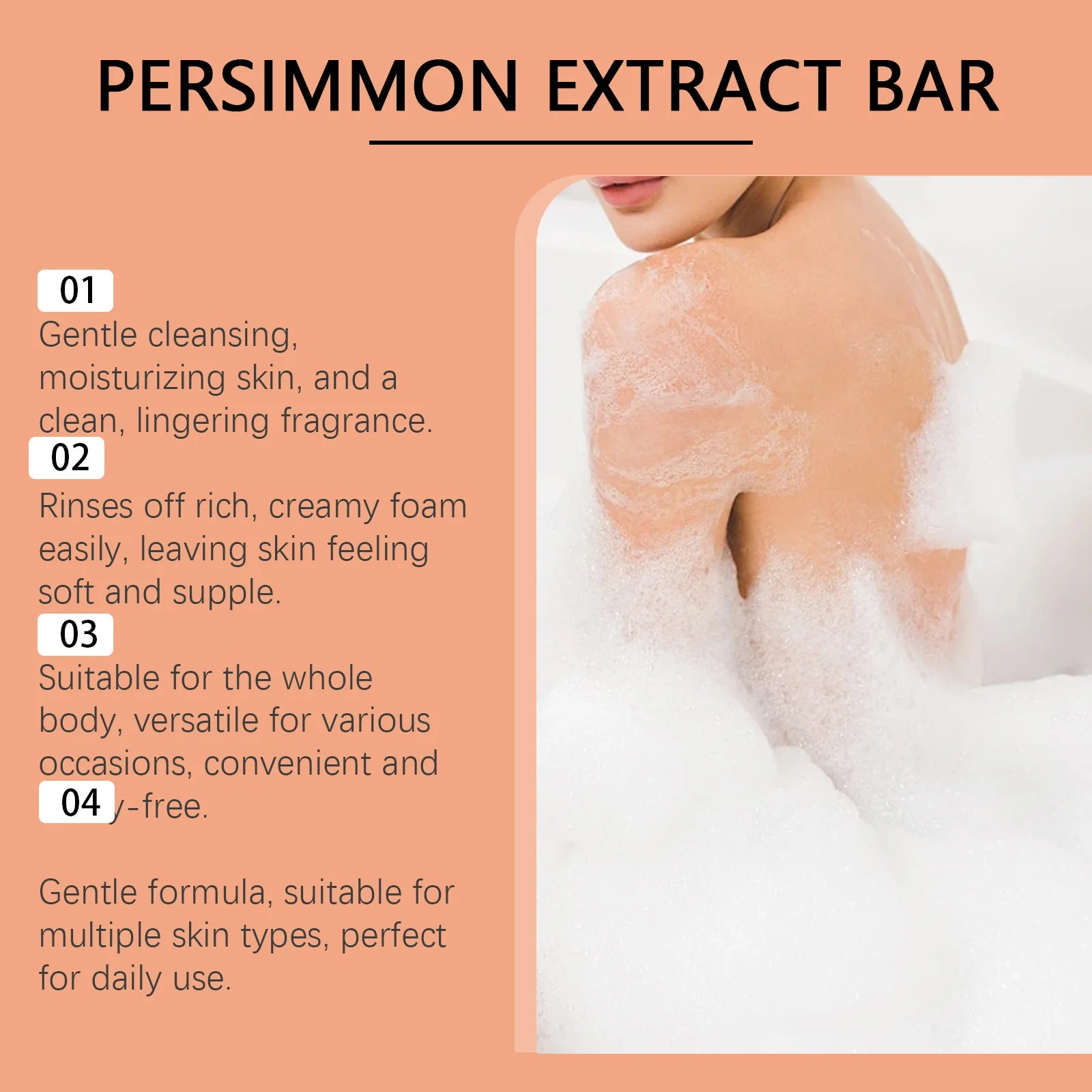 Persimmon Deodorizing Body Soap for Natural Aging Odor Neutralization & Skin Care - 10