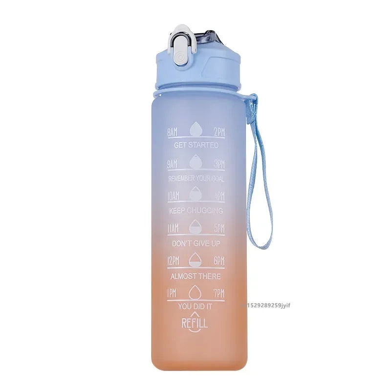 Motivational 750ml Sports Water Bottle - Leak-Proof & Portable Fitness Cup