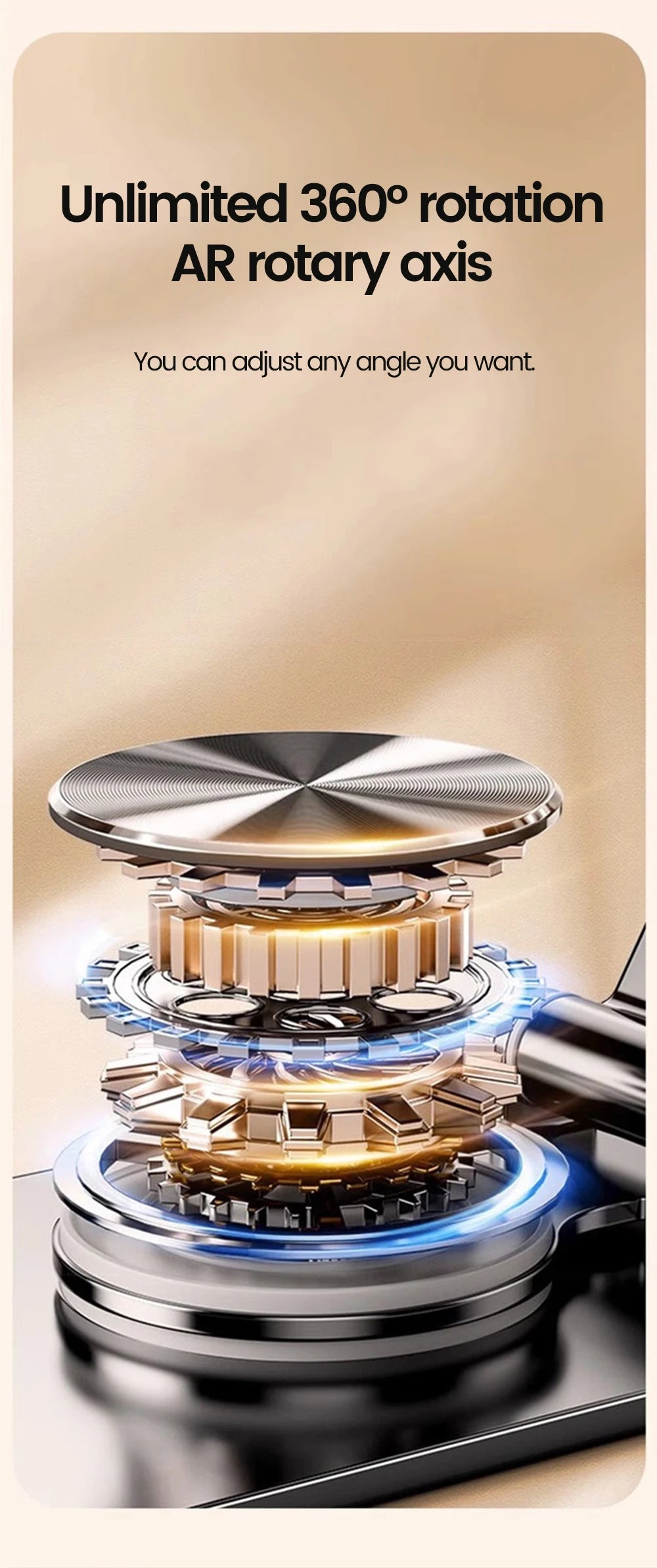 360° Rotating Foldable Phone & Tablet Desktop Stand – Adjustable Holder