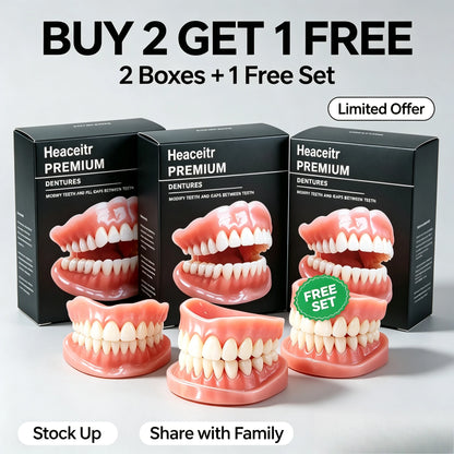 Custom Fit Cosmetic Dentures - Comfortable Silicone Smile Veneers