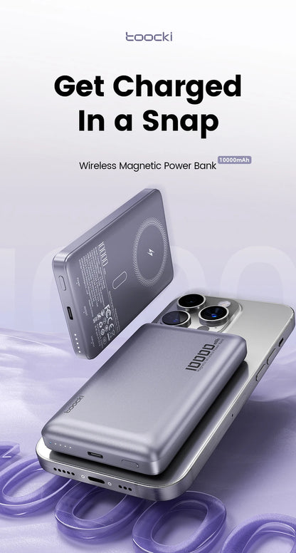 Magnetic Wireless Power Bank 10000mAh 20W Fast Charger for iPhone