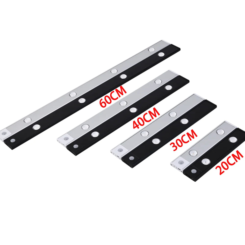 Ultra-Thin Motion Sensor LED Cabinet Light - Rechargeable Closet & Kitchen Under Counter Lamp - 17