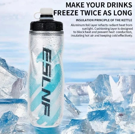 Insulated Cycling Water Bottle - 610ml Leak-Proof MTB & Road Bike Sport Cup - 2