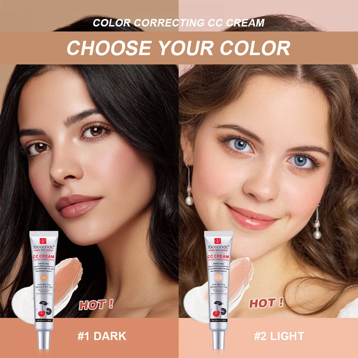 Color Correcting CC Cream - Moisturizing SPF 25 Makeup Base - 8