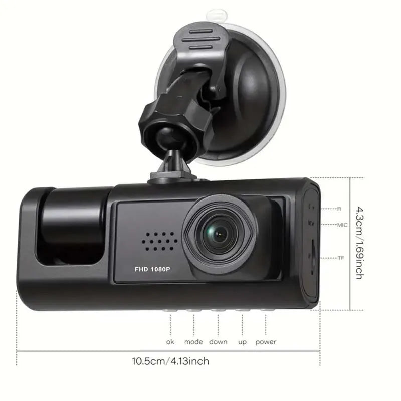 Dual Lens Dash Cam: 1080P HD Car Camera with Night Vision & Loop Recording - 2