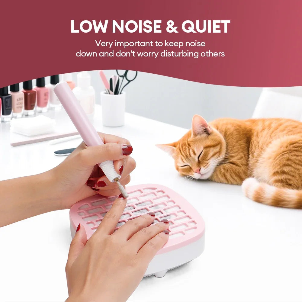 Portable Mini Nail Dust Collector USB Vacuum 3200RPM