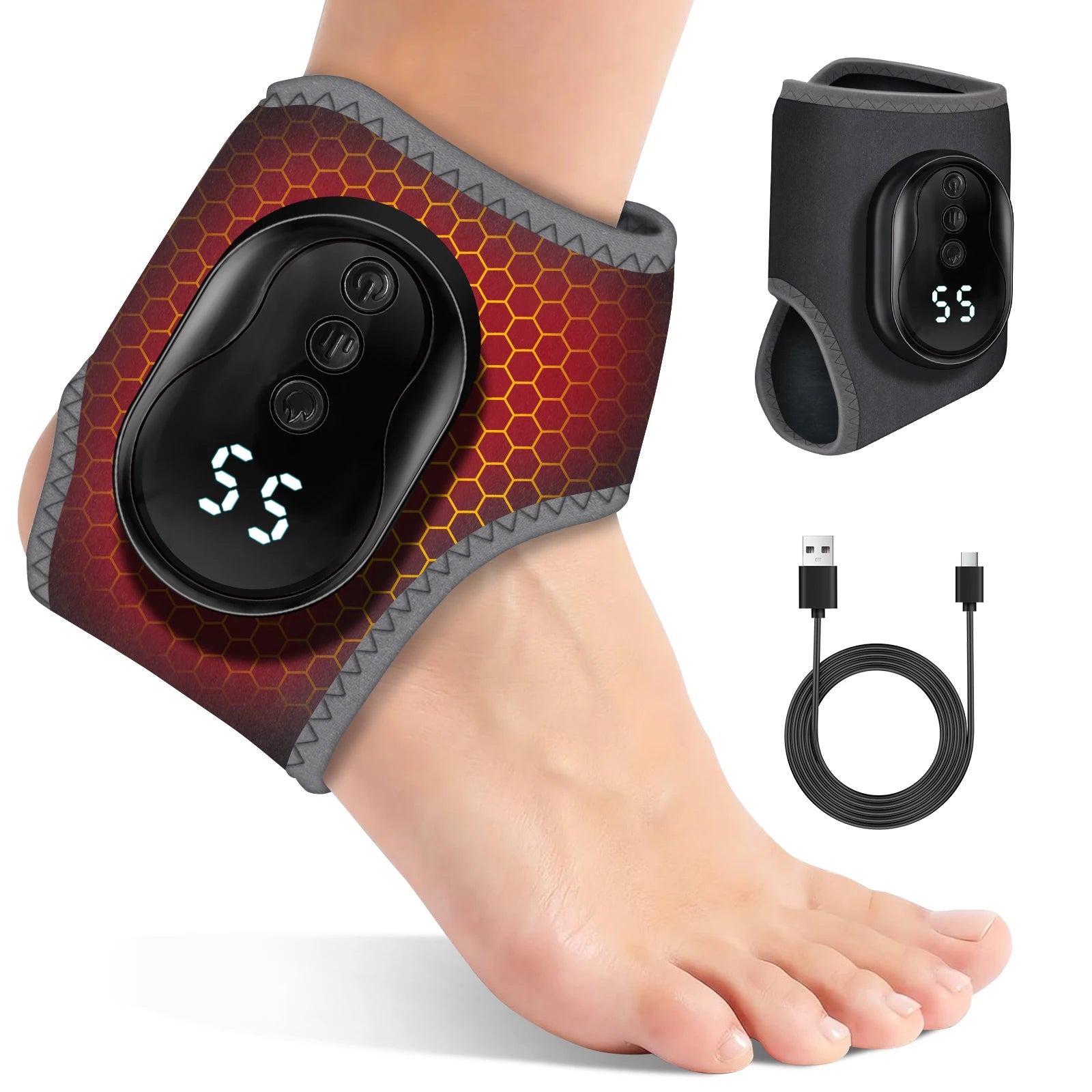 Vibration Ankle & Wrist Massager Wrap for Joint Pain Relief & Muscle Recovery - 1