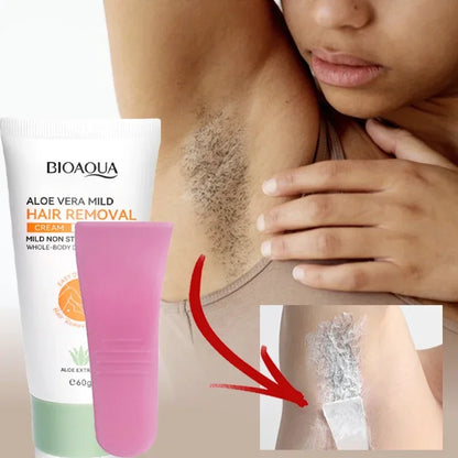Gentle Aloe Vera Hair Removal Cream for Painless Full Body Smoothing