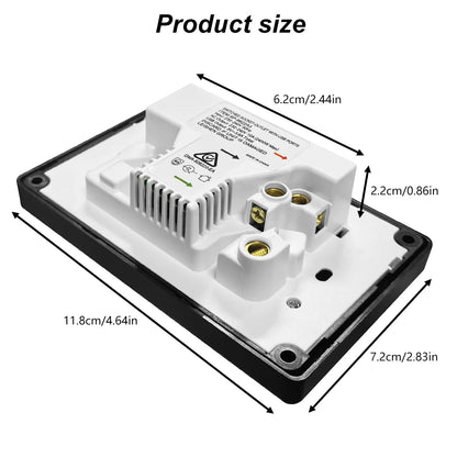 Australian Standard Dual Wall Socket with USB Ports & 2-Gang Switch