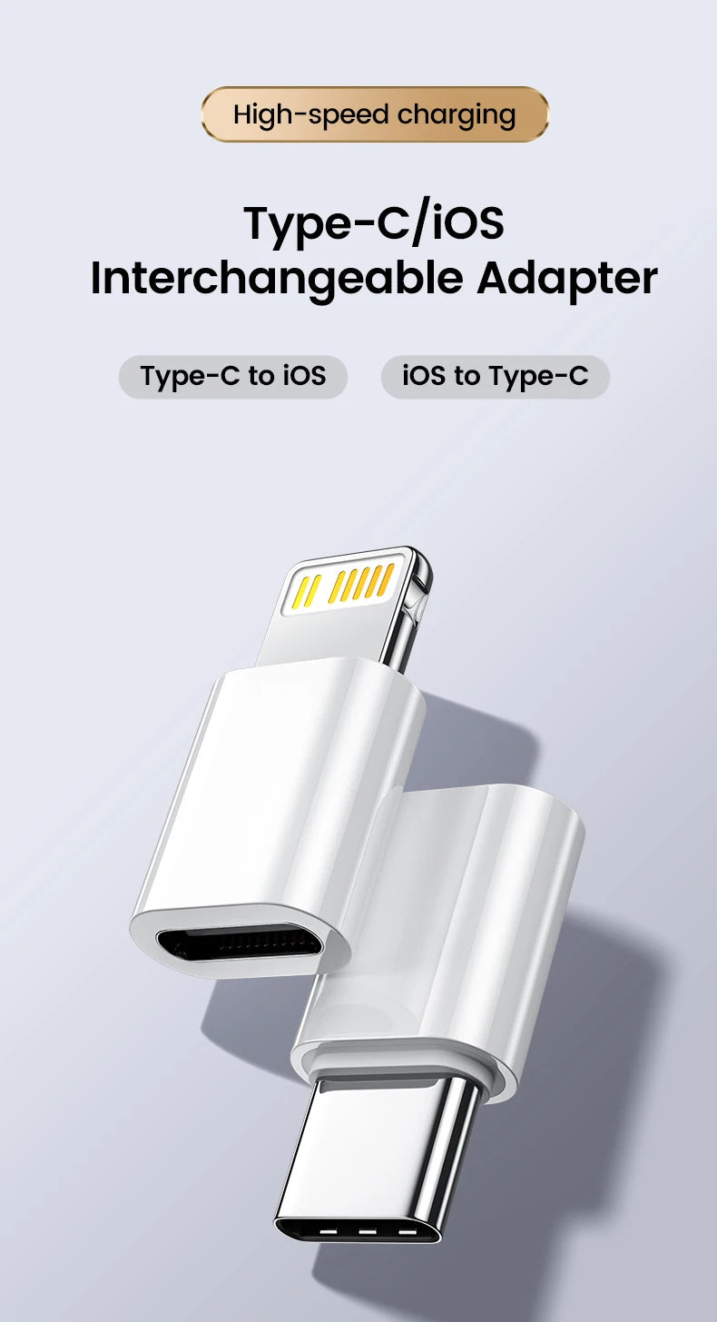 USB-C Male to Lightning Female Fast Charging Adapter Converter - 7