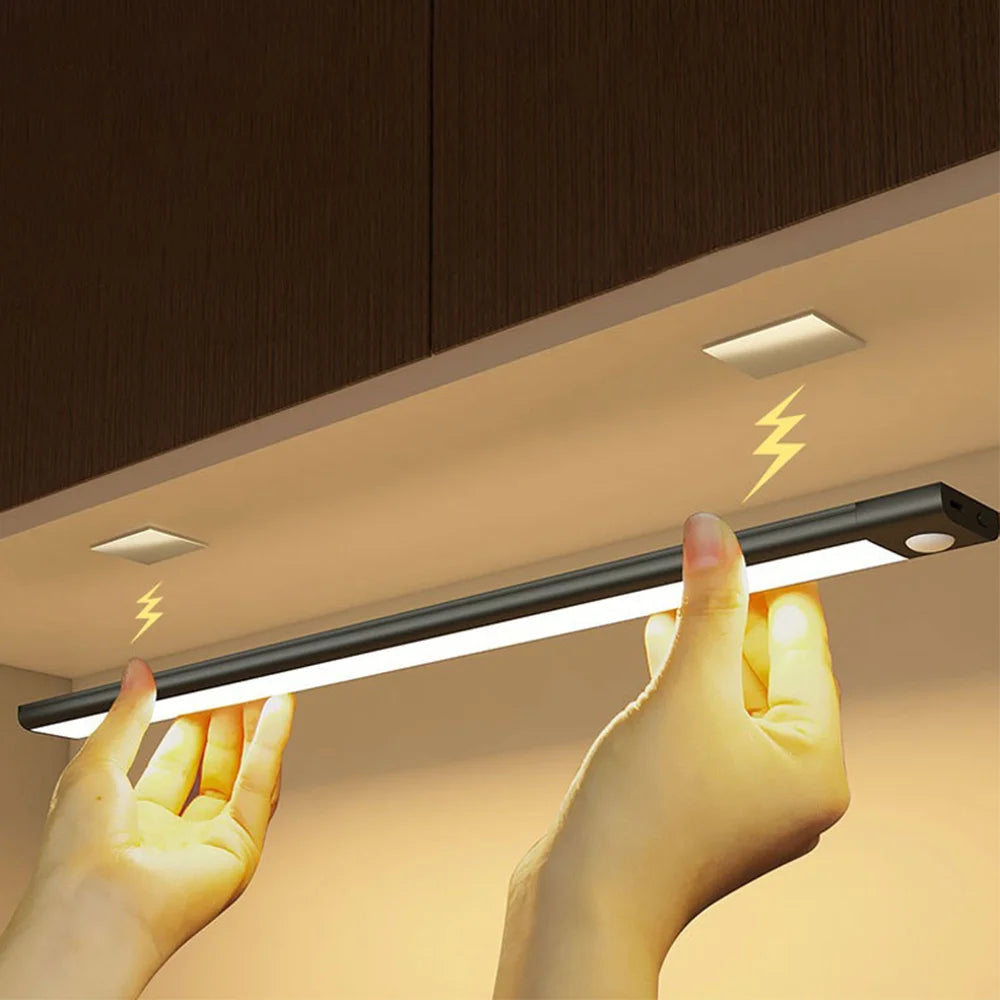 Ultra-Thin Magnetic LED Motion Sensor Cabinet Light - Type-C Rechargeable & Dimmable - 1