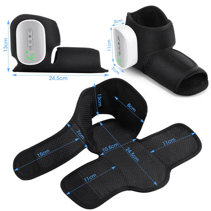 Dual-Airbag Electric Heated Foot and Ankle Massager for Pain Relief