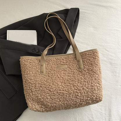 Luxury Lamb Wool Tote Bag