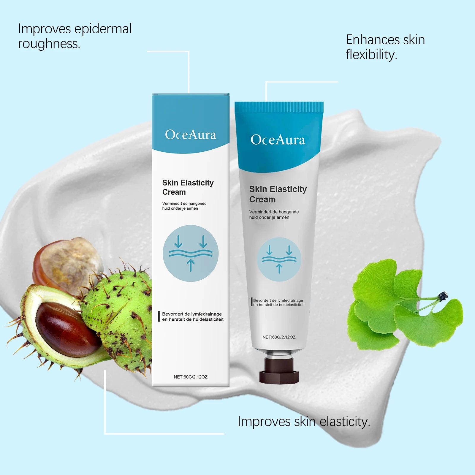 Skin Elasticity & Firming Body Cream - Tightening Lotion for Arms, Thighs & Abdomen - 9