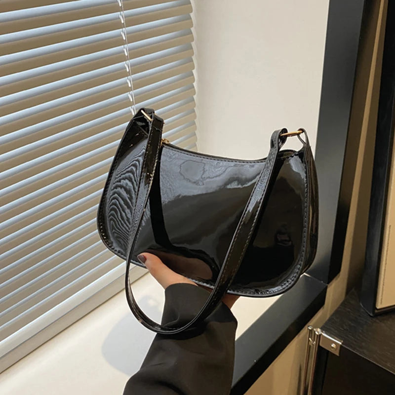Luxury Solid Leather Shoulder Bag