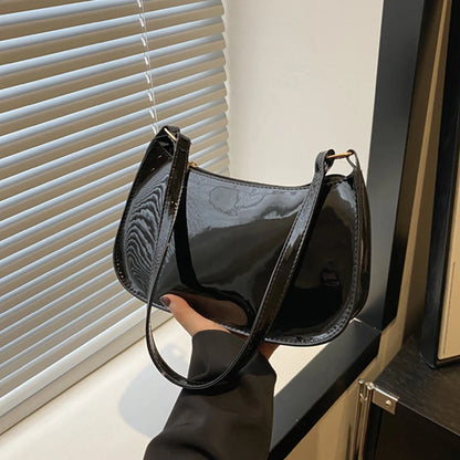 Luxury Solid Leather Shoulder Bag