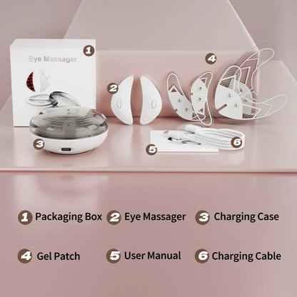 Microcurrent Red Light Under Eye Massager for Dark Circles and Puffiness