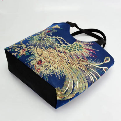 Luxury Boho Peacock Tote