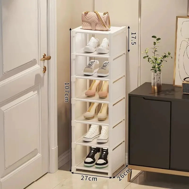 Stackable Narrow Shoe Storage Rack Organizer
