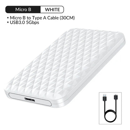 Orico 2.5" USB 3.0 SATA Hard Drive Enclosure - Tool-Free External SSD Case