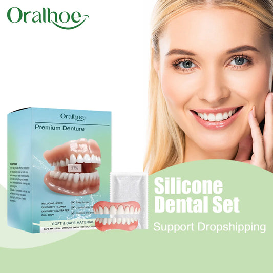 Temporary Silicone Dental Veneers - Custom Fit Comfortable False Teeth Set
