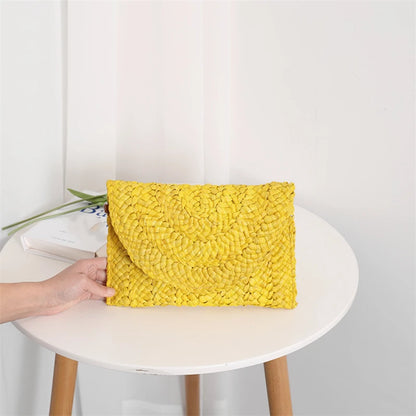 Luxury Woven Straw Clutch