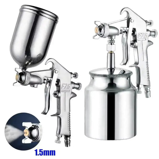 F-75 Professional Pneumatic Air Spray Gun 1.5mm Nozzle for Paint & Furniture